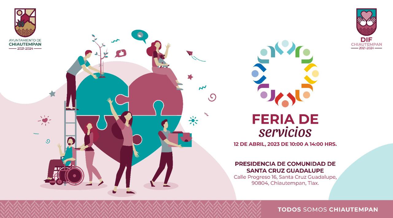 Acerca SMDIF de Chiautempan 'Feria de Servicios' a Santa Cruz Guadalupe